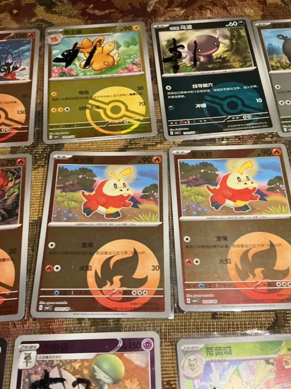 23 Chinese Pokemon holo and reverse holos pokeball symbol Rotary and Ex cards